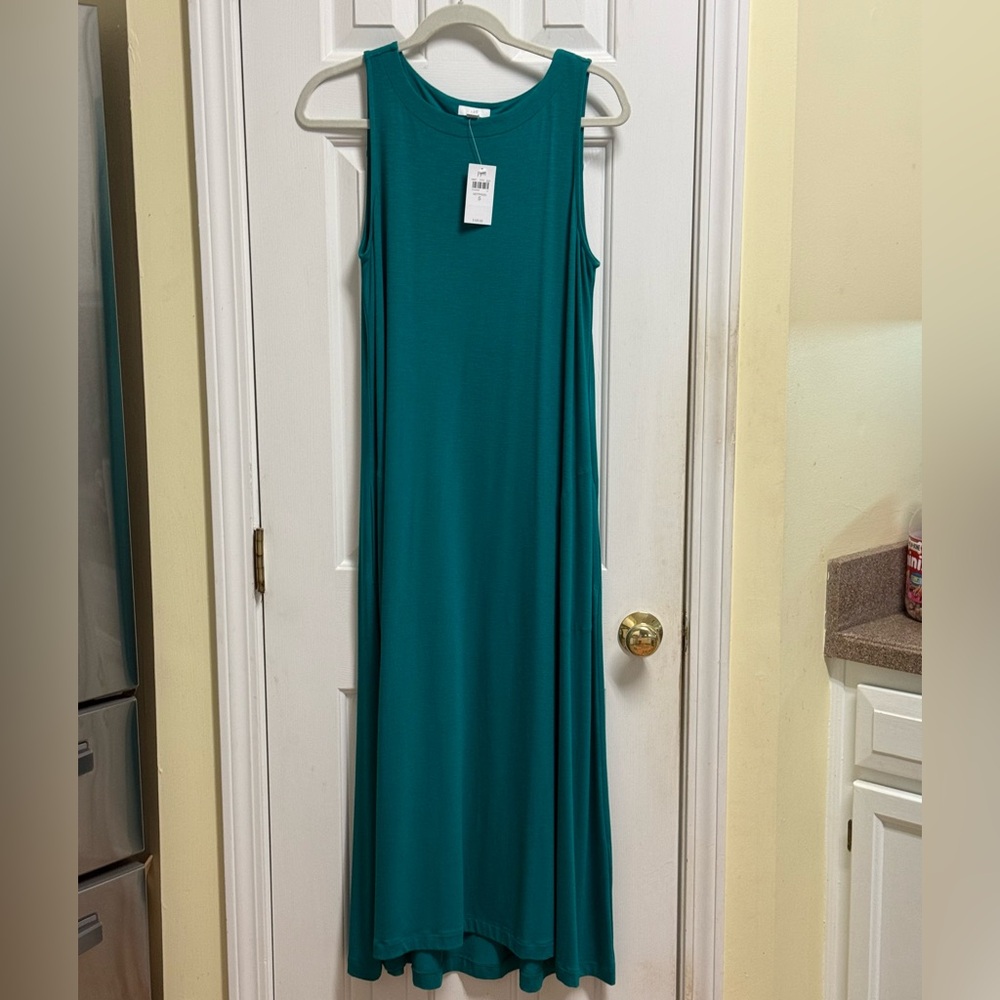 J. Jill Green Sleeveless Scoop Neck Sundress